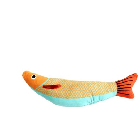 1 Jouet Chat Poisson Herbe à Chats, Tissu Respirant, Résistant aux Morsures, pour Exercice et Jeu (1/5)