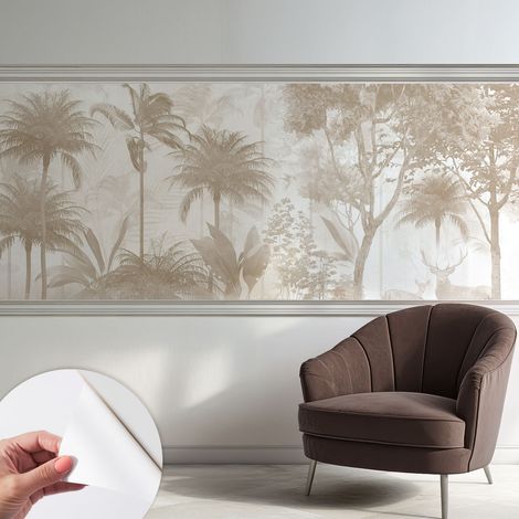 Selbstklebend Tapete - abwaschbar - Arbeitszimmer - Esszimmer- Top Qualität Tropische Landschaft 250x104 cm (1/5)