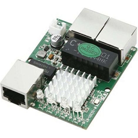 Commutateur Réseau Gigabit 3 Ports RJ45 1000M Alimentation 5V 12V Qualité Industrielle (1/4)