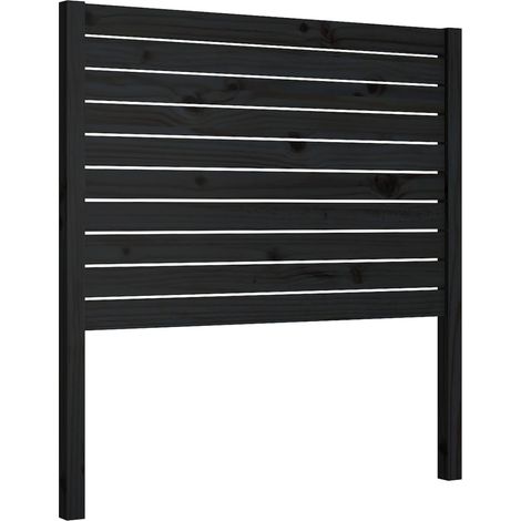 Cabecero de cama madera maciza de pino negro 96x4x100 cm vidaXL
