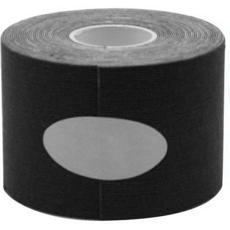 Bande élastique de protection pour le sport, bande musculaire, bande pectorale, bandage de levage, bande de kinésiologie, noire (1/5)