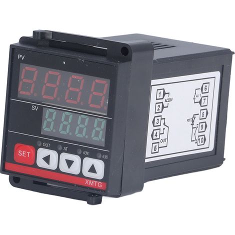 Digitales Thermostat 0-400℃, einstellbarer Temperaturregler, Digitalanzeige, AC 220V-Steuerung, präziser Temperaturschalter. (1/5)