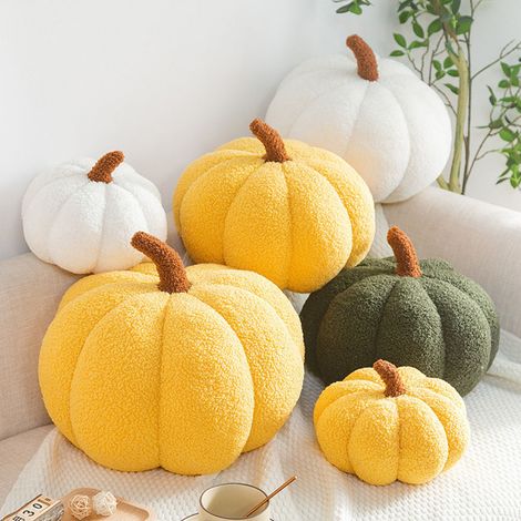 Künstlicher Kürbis aus weichem Stoff, Dekoration für die Herbsternte, Partykürbis für Halloween und Thanksgiving, Partyzubehör. (1/5)