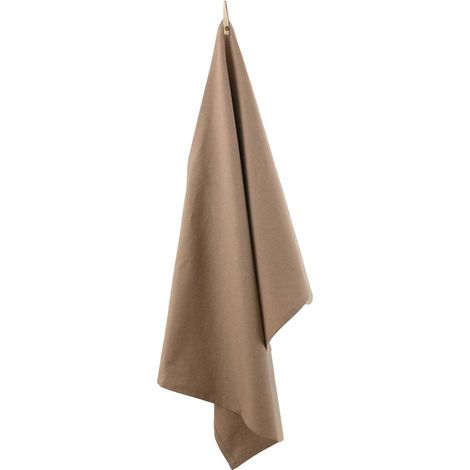 Torchon sur métis lavé Taupe 50x70 cm