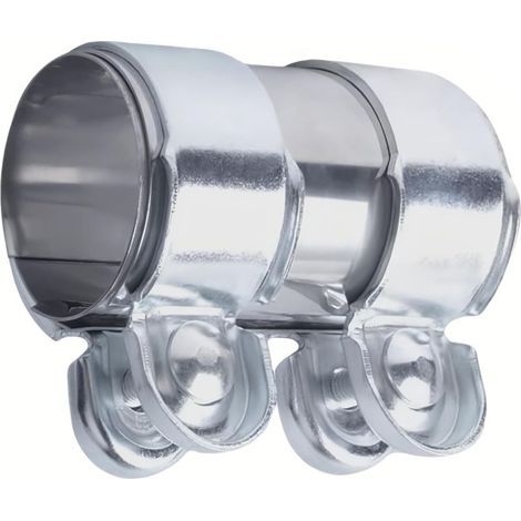 Fascette per tubo di scarico Ø 55 x 95 mm, manicotto di scarico universale in acciaio inox con doppio morsetto (1/5)