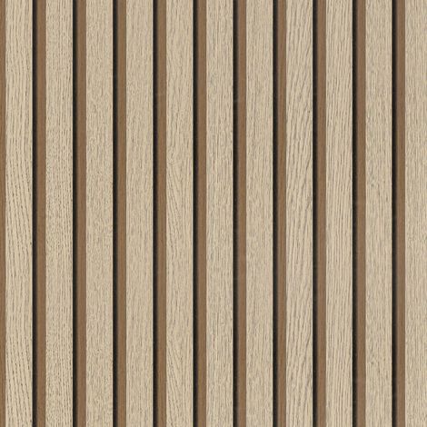 Papier peint auto-adhésif en vinyle effet bois rayé 44cm x 3m - Marron (1/5)