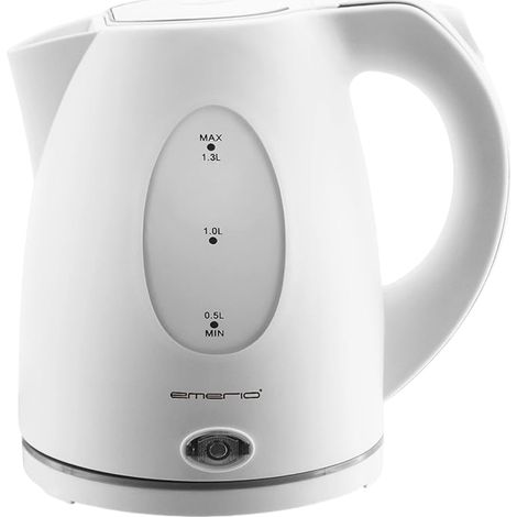 Emerio Wasserkocher, 1.3L, Wasserstandsanzeige, weiß