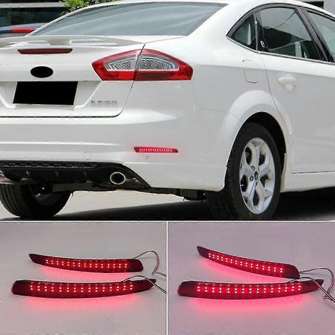 Lot de 2 réflecteurs de pare-chocs arrière à LED pour Ford Mondeo Fusion 4 (2011-2013), feu stop, style automobile, feu arrière de signalisation (1/5)