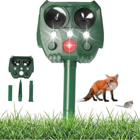 Répulsif Chat Ultrason, Repulsif Chat Exterieur Ultrason, Étanche Répulsif Chat Répulsif avec Détecteur de Mouvement pour Anti Chats Chiens Souris Ratons (1/5)