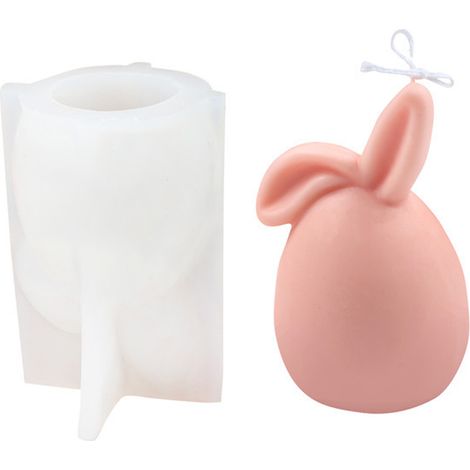 Moule à bougie lapin en silicone (1/5)