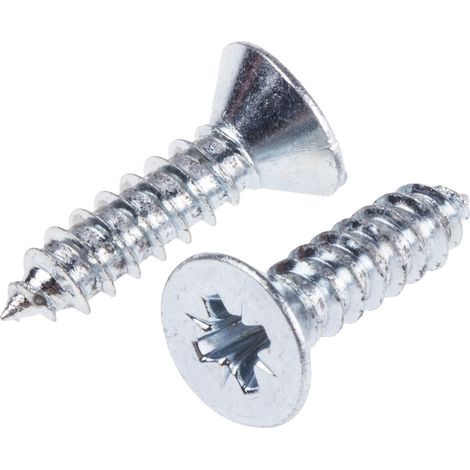 Vis autotaraudeuse RS PRO, N°10 x 19mm, tête Fraisée, en Acier ( Prix pour Boîte de 100 )