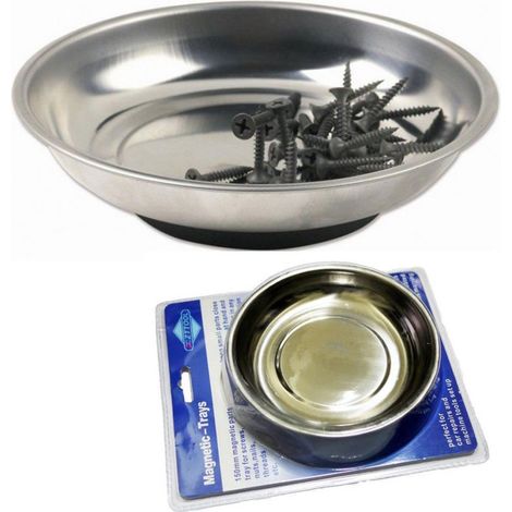 TRADE SHOP - Vaschetta Vassoio Piatto Magnetico Porta Minuterie Viti E Bulloni Tondo 150 Mm - (1/4)