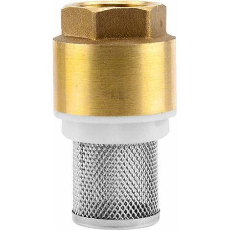 Vanne de pied en laiton: clapet anti-retour, 32 mm (G 1 Pouce) - Fil pour la connexion à des pompes, y compris le panier d'aspiration, le cône de vanne et le joint d'étanchéité (1/4)