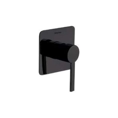 Mitigeur monocommande de douche encastré 1 voie avec plaque métallique - Ramón Soler - Finition : Noir mat (1/2)