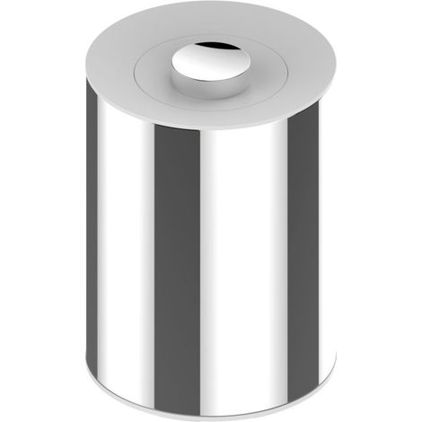 Keuco Plan poubelle 04989170051 5 l, couvercle blanc , aluminium peint
