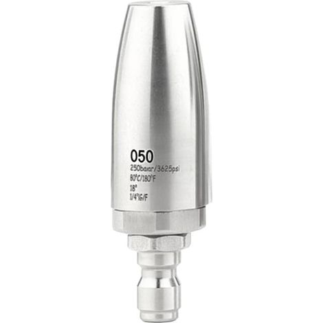High-pressure cleaner turbo nozzle in stainless steel, 360° rotating nozzle with 1/4 quick connection, for garden, driveway, car, patio (050) (1/5)