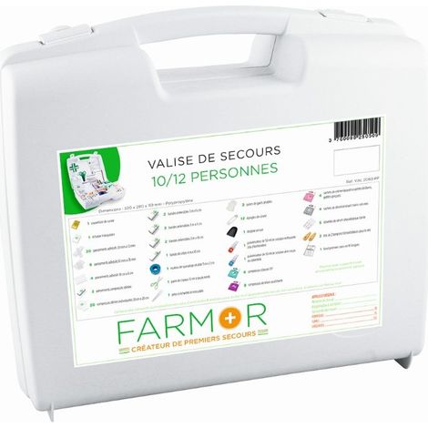 VALISE DE SECOURS FARMOR 10/12 PERSONNES -VAL 2050 PP