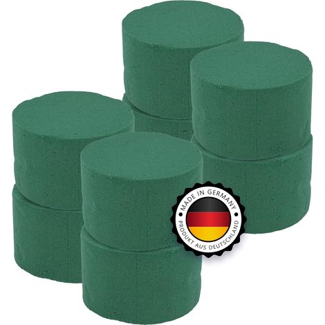 Mousse Florale Cylindre - 8 Pièces - Polyuréthane Vert - Pour Arrangements Floraux - Mariage Décoration - 8x5 Cm (1/5)