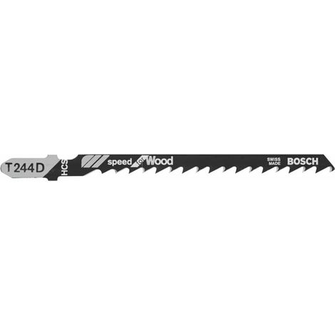 T244d100 100 4 en. 6 TPI Speed pour bois Pour scies sauteuses Lames de scie sauteuse (1/2)