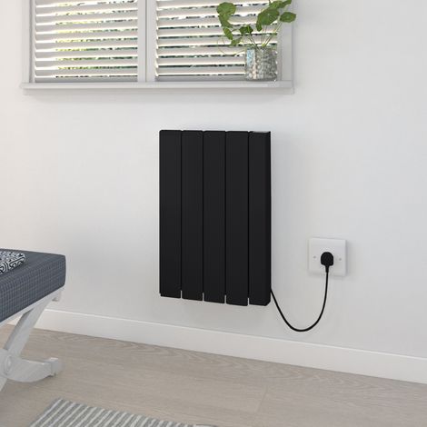 Warmehaus Electric Ceramic WIFI Electric Heater 1000W 4 Fin Black