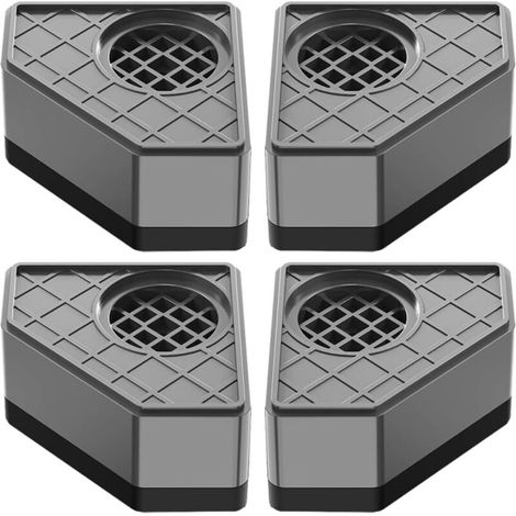 4er-Set Anti-Vibrations-Matten für Waschmaschinen, absorbierende und rutschfeste Waschmaschinenfüße (grau) (1/5)