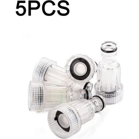 Filtre à eau pour nettoyeur haute pression - Raccord 3/4" - Convient pour les raccords de jardin, 5 Pièces (1/5)