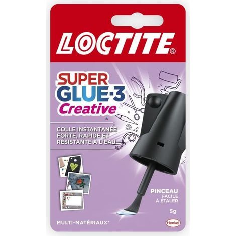 Colles Cyanacrylate - LOCTITE - SUPERGLUE-3P - Kreativ Pinsel - Flasche 5g