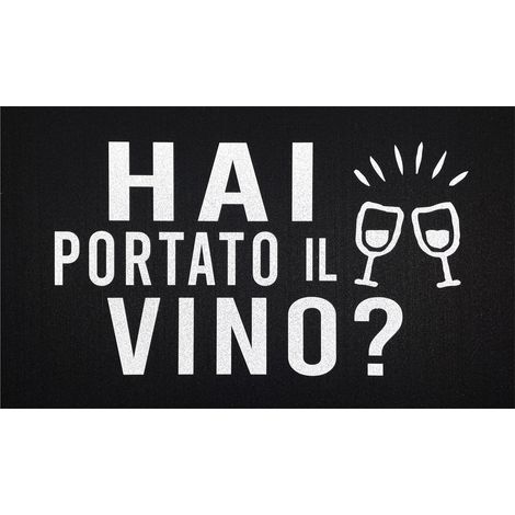 Zerbino Gomma Floccato Moderno Asciugapassi  Hai il vino (1/5)