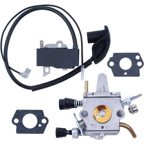 Adefol Carburateur Module de Bobine d'allumage avec Fil Kit pour Débroussailleuse Stihl FS300 FS350 FS120 FS200 FS250 (1/4)