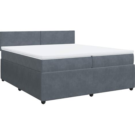 Maison Exclusive - Boxspringbett mit Matratze Dunkelgrau 200x200