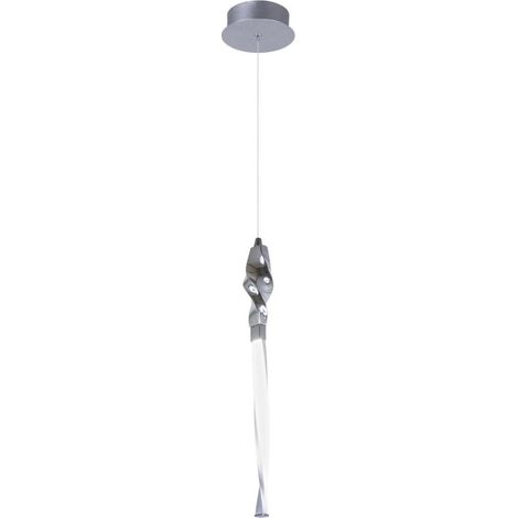 Colgante led cromo modelo Mar 51 cm (alto)12 cm(ancho)12 cm(fondo) (1/2)