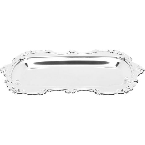 Plateau à bijoux de style européen rectangulaire, multifonctionnel, style antique, en argent. (1/5)