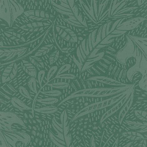 Rasch Foliage Leaves Emerald Green Wallpaper Modern Contemporary Paste The Wall (1/4)