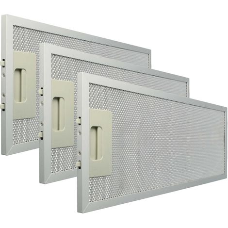 vhbw 3x filtro anti-grasso sostituisce Klarstein 10034875 per cappa da cucina, alluminio