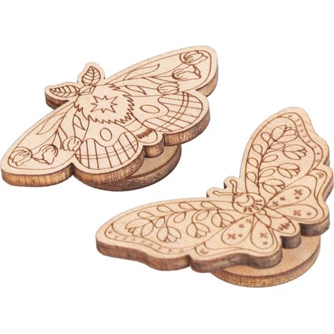 Rangement magnétique pour aiguilles, en hêtre sculpté, pour broderie au point de croix et articles faits main, épaisseur 3 mm, modèles 1 et 2 (1/5)