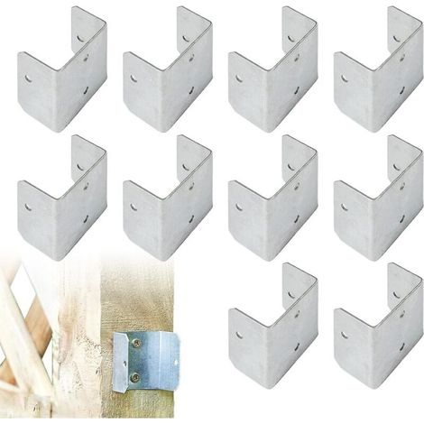 Colliers de serrage pour enclos, support de fixation en forme de U, attache multi-angles inoxydable — Idéal pour clôtures de jardin, cloisons, menuiserie et structures agricoles — Serrage haute (1/5)