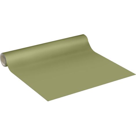 Sticker Vinyle Imperméable Cuisine Armoire Porte - Adhesif pour Meuble, Autocollant pour Meuble - Sticker Mural H60cm x L2m - Vert Olive (1/5)