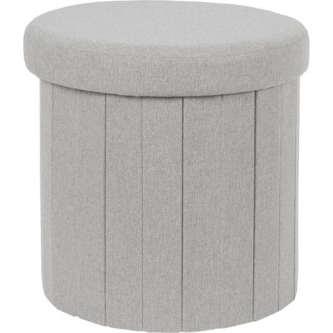 Pouf Coffre Pliable "Pills" 38cm Gris (1/5)