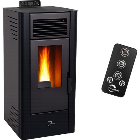 Poêle à granulés air Anita 11,6 kW Noir Sannover