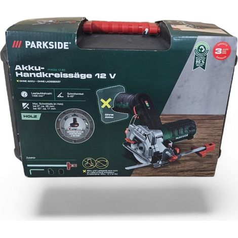 Scie circulaire sans fil PHKSA 12 X12V, verrouillage de broche, en coffret (sans batterie ni chargeur) (1/5)