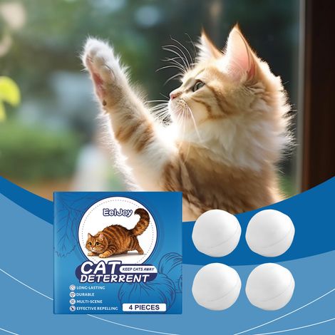Katzenabwehrball, um Katzen von verbotenen Bereichen fernzuhalten und Kratzen zu verhindern. Geeignet für verschiedene Einsatzorte wie Terrassen, Balkone und Hauseingänge. – 4 Stück -- BIEMMEDUE (1/5)