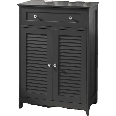 Cassettiera, Ampio spazio contenitivo, Utilizzo versatile, Grigio scuro (1/2)