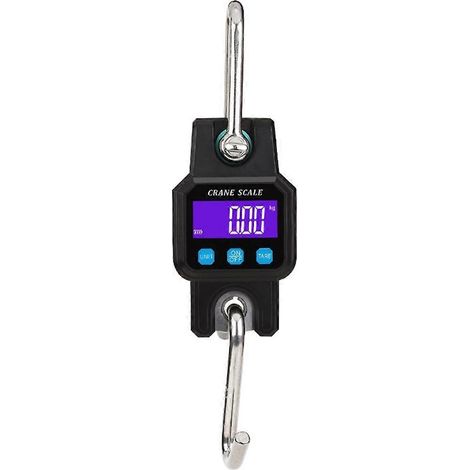 Balance électronique portable C06 pour grue, 300 kg/50 g, rechargeable, noire - Noir parfait-AquaForge