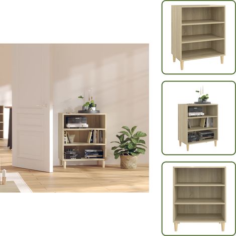 vidaXL Sideboard Sonoma-Eiche 57x35x70 cm Holzwerkstoff (1/5)