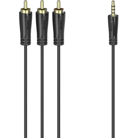 Hama 00205154 cable de audio 1,5 m 3,5mm 3 x RCA Negro