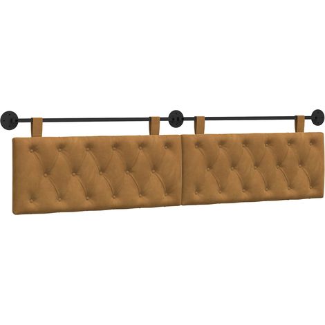 Maison Exclusive - Testiera sospesa Con luce LED Marrone Velluto (1/5)
