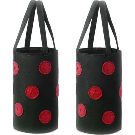 CCYKXA2 PCS 13 Trous Sacs De Fraises avec Trous Au Bas Sacs De Plantation Suspendus Sacs De Plantation De Fraises Suspendus 3 gallons 20cmx35cm (1/5)