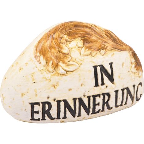 Grab-Spruchstein mit Aufschrift Grabschmuck Gedenkstein Gedenktafel Grabdeko - In Erinnerung