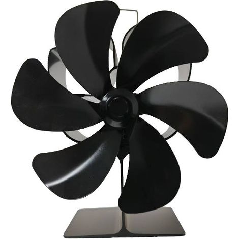Ventilateur de poêle à bois à 6 pales, ventilateur de cheminée à entraînement thermique, adapté aux poêles/cheminées à bois (mini). (1/5)