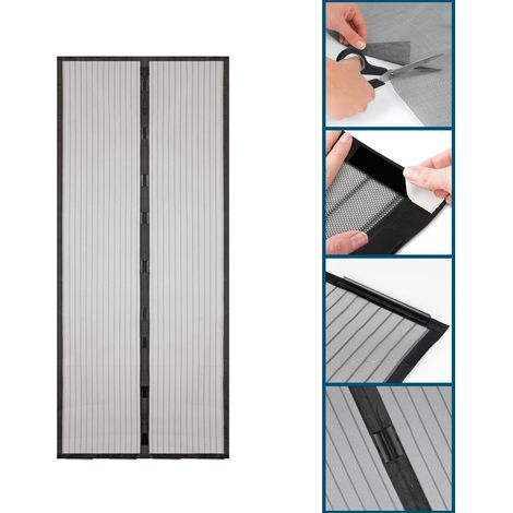 Moustiquaire De Porte Avec Fermeture MagnéTique IdéAl Pour Porte De Balcon, Porte De Cave, Porte De Terrasse , Montage Facile Par Collage 90x210cm (1/3)
